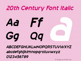 20th Century Font