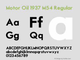 Motor Oil 1937 M54