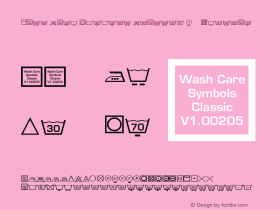 Wash Care Symbols Classic M54