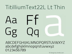 TitilliumText22L Lt