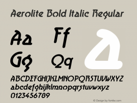 Aerolite Bold Italic