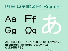 !백묵 나루체(굵은)