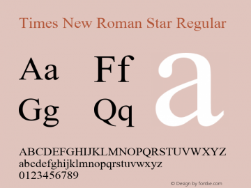 Times New Roman Star