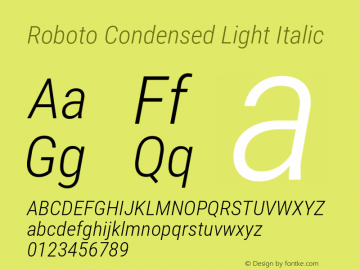 Roboto Condensed Light