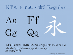 NTモトヤ正楷書3