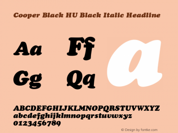 Cooper Black HU