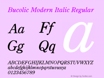 Bucolic Modern Italic