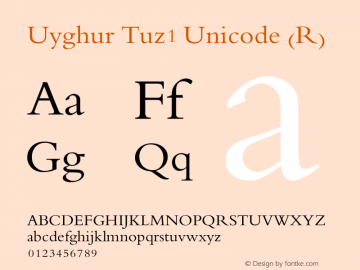 Uyghur Tuz1 Unicode
