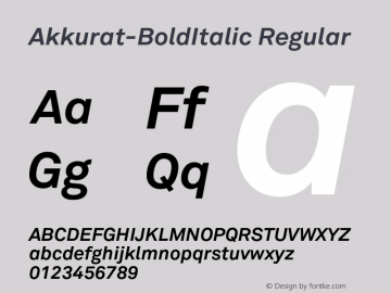 Akkurat-BoldItalic