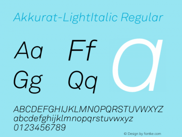 Akkurat-LightItalic