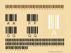 Bar-Code 39 lesbar