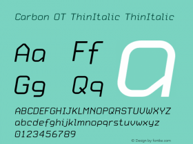 Carbon OT ThinItalic