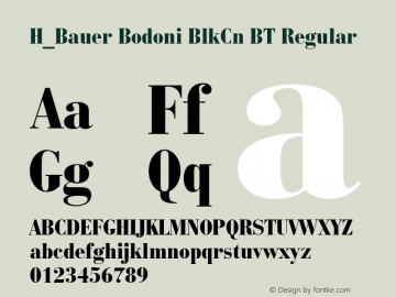 H_Bauer Bodoni BlkCn BT