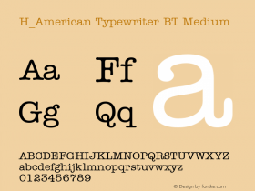 H_American Typewriter BT