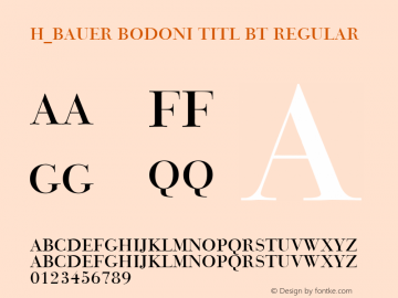 H_Bauer Bodoni Titl BT