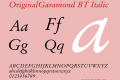 OriginalGaramond BT