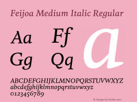 Feijoa Medium Italic