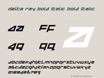 Delta Ray Bold Italic