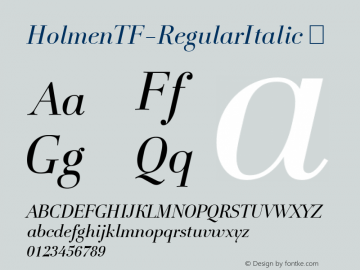 HolmenTF-RegularItalic