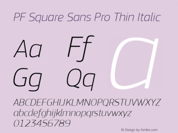 PF Square Sans Pro Thin