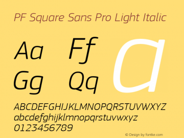 PF Square Sans Pro Light