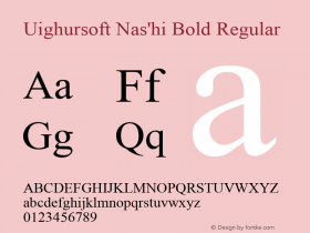 Uighursoft Nas'hi Bold