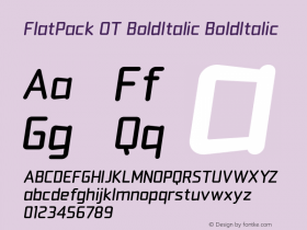FlatPack OT BoldItalic