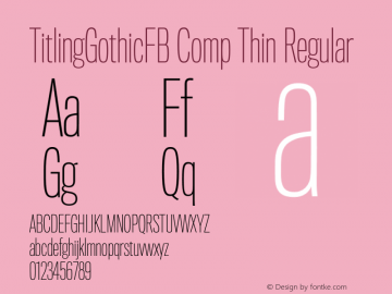 TitlingGothicFB Comp Thin