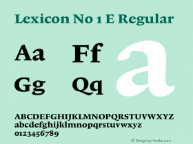 Lexicon No 1 E
