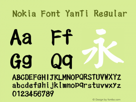 Nokia Font YanTi