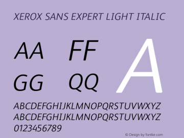 Xerox Sans Expert Light