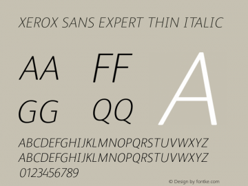 Xerox Sans Expert Thin