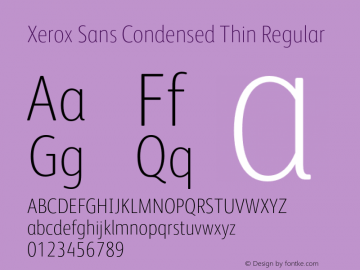 Xerox Sans Condensed Thin