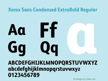 Xerox Sans Condensed ExtraBold