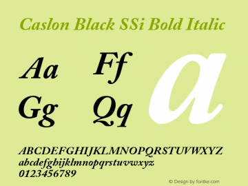 Caslon Black SSi