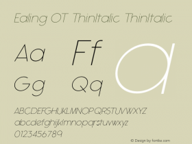 Ealing OT ThinItalic