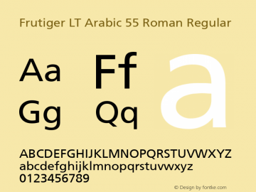 Frutiger LT Arabic 55 Roman