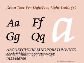 Greta Text Pro LightPlus