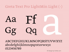 Greta Text Pro LightMin