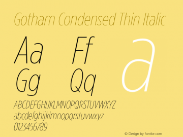 Gotham Condensed Thin