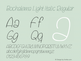 Bochalema Light Italic