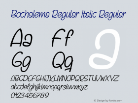 Bochalema Regular Italic