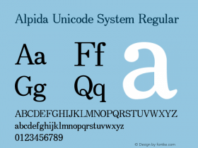 Alpida Unicode System