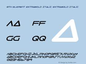 8th Element ExtraBold Italic