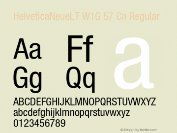 HelveticaNeueLT W1G 57 Cn