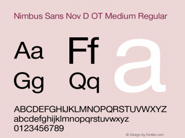 Nimbus Sans Nov D OT Medium