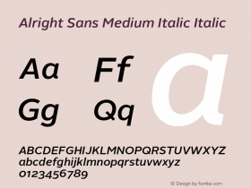 Alright Sans Medium Italic