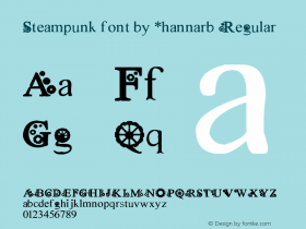 Steampunk font by *hannarb