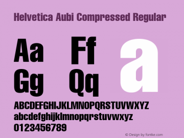 Helvetica Aubi Compressed