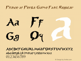 Prince of Persia Game Font